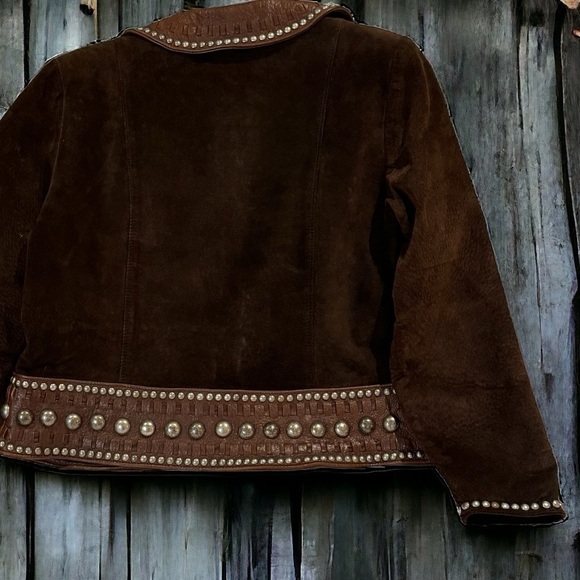 Double D Ranch leather and highly embellished jacket NWOT - Picture 12 of 16